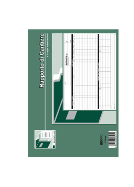 Blocco Rapporto di Cantiere Edipro - 21x30 cm - 50/50 Pagine Autoricalcanti - E5859A