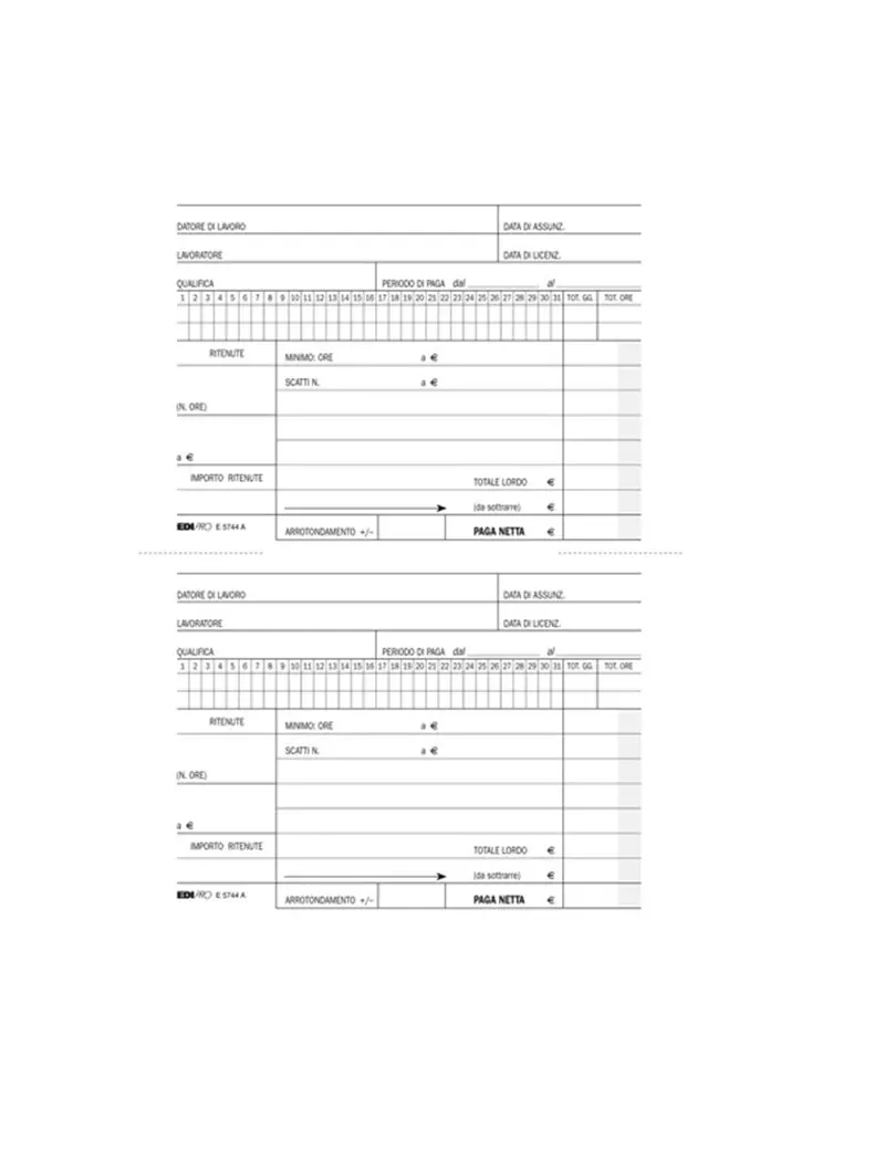 Blocco Retribuzioni Domestici Edipro - 15x24 cm - 25/25/25 Fogli Autoricalcanti - E5744A Blocco Retribuzioni Domestici Edipro - 15x24 cm - 25/25/25 Fogli Autoricalcanti - E5744A