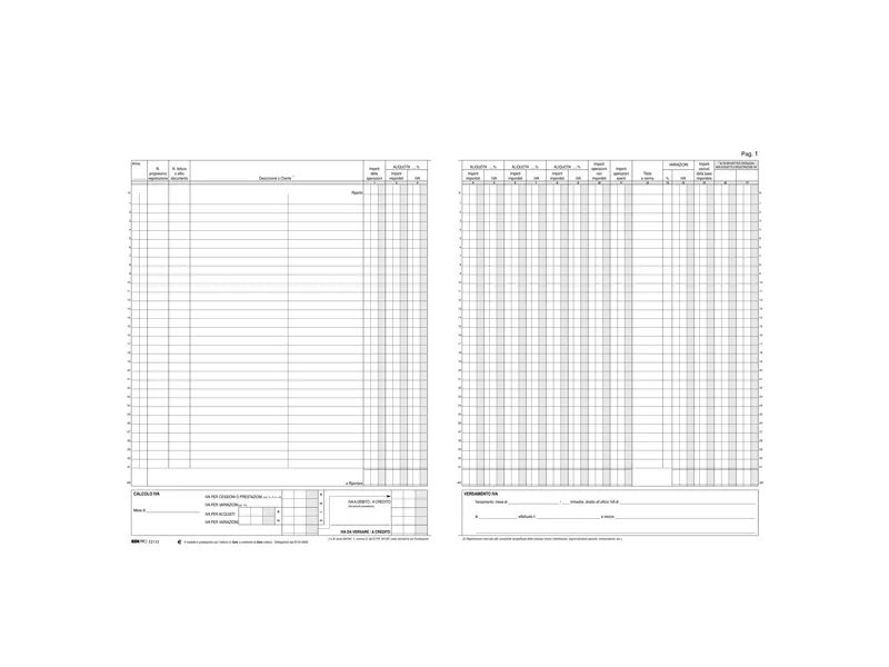 Registro IVA Fatture Edipro - 24,5x31 cm - 22 Pagine - E2133