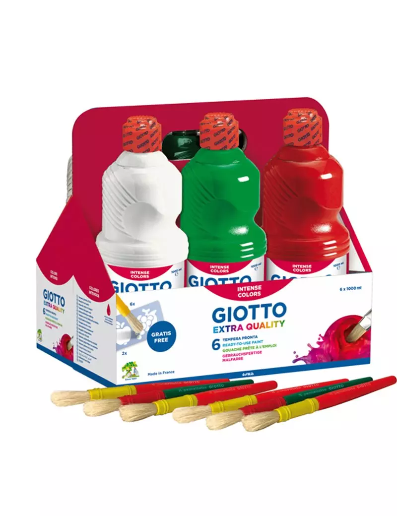 Tempera Pronta Giotto Fila - 1000 ml - 534600 (Assortiti Conf. 6)