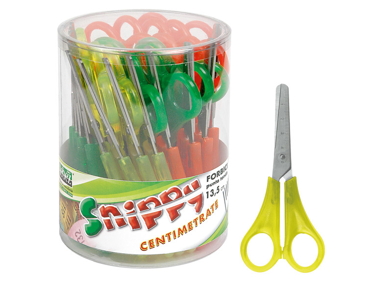 Forbici Snippy Centimetrate Lebez - 13,5 cm - per Mancini - 409 (Assortiti Conf. 24) Forbici Snippy Centimetrate Lebez - 13,5 cm - per Mancini - 409 (Assortiti Conf. 24)