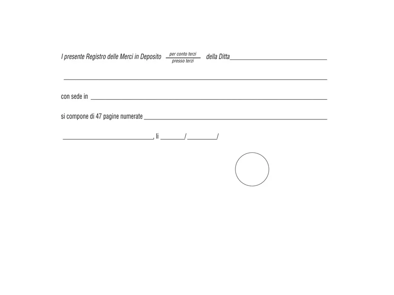 Registro Merci in Deposito Edipro - 24x31 cm - 50 Pagine - E2279