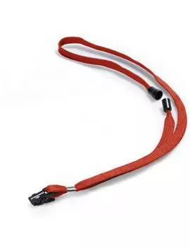 Cordoncino in Tessuto per Portabadge Durable - 44 cm - 8119-03 (Rosso Conf. 10)