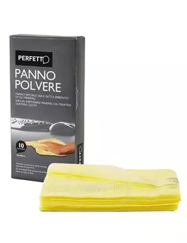 Panno Polvere con Oli Minerali Perfetto - 45x30 cm - 0261D (Giallo Conf. 10)