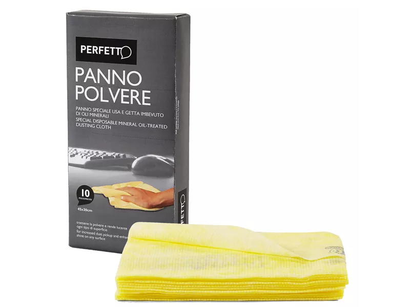 Panno Polvere con Oli Minerali Perfetto - 45x30 cm - 0261D (Giallo Conf. 10)