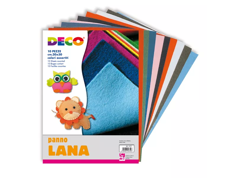 Panno in Lana Deco CWR - 20x30 cm - 1571 (Assortiti Conf. 10)