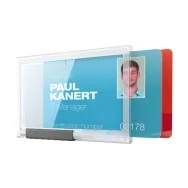 Portabadge PushBox Duo Durable - 5,4x8,7 cm - Doppia Tessera - 8921-19 (Trasparente Conf. 10)