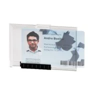 Portabadge PushBox Mono Durable - 5,4x8,7 cm - 1 Tessera - 8922-19 (Trasparente Conf. 10)