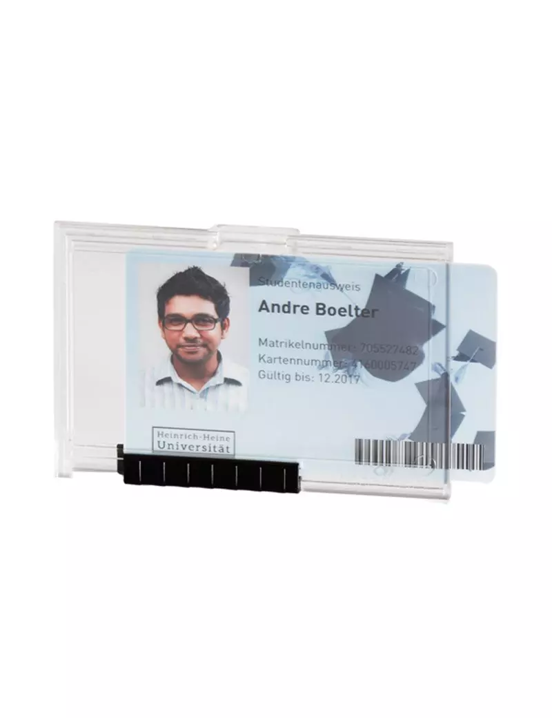 Portabadge PushBox Mono Durable - 5,4x8,7 cm - 1 Tessera - 8922-19 (Trasparente Conf. 10) Portabadge PushBox Mono Durable - 5,4x8,7 cm - 1 Tessera - 8922-19 (Trasparente Conf. 10)