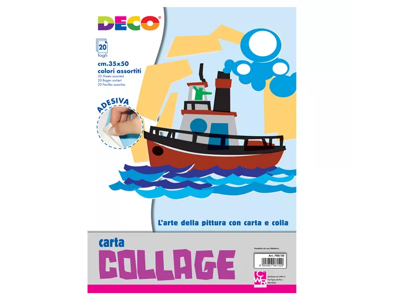 Carta Rasata Lucida Collage Deco CWR - 35x50 cm - 700/20 (Assortiti Conf. 5)