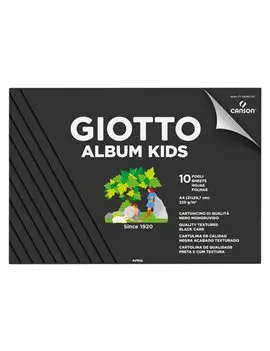 Album Kids Giotto Fila - A4 - Ruvido - Carta Colorata - 580600 (Nero Conf. 5)