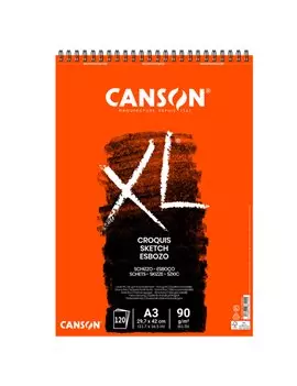 Album XL Croquis Canson - A3 - 90 g - 120 Fogli - 200787115 (Bianco Conf. 5)