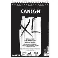 Album XL Dessin Noir Canson - A4 - 150 g - 40 Fogli - 400039086 (Bianco Conf. 5)