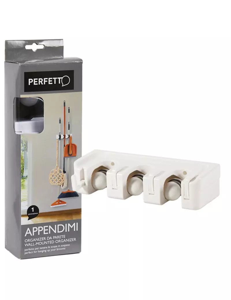 Appendi Scope/Attrezzi Perfetto - 9,2x2,7x6,6 cm - 3 Posti - 0545A