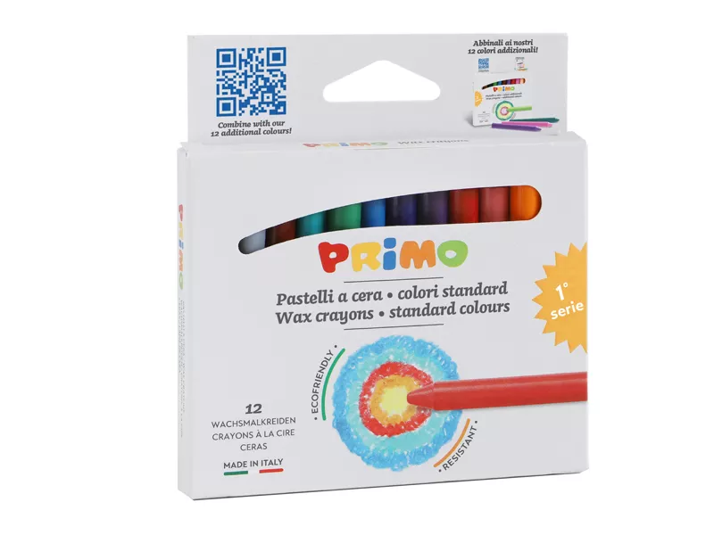 Pastelli a Cera Jumbo Primo Morocolor - 9 mm - 0501PC12E (Assortiti Conf. 12)