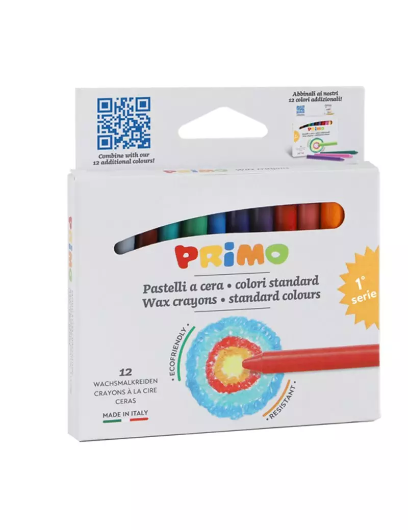 Pastelli a Cera Jumbo Primo Morocolor - 9 mm - 0501PC12E (Assortiti Conf. 12) Pastelli a Cera Jumbo Primo Morocolor - 9 mm - 0501PC12E (Assortiti Conf. 12)