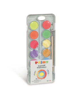 Acquerelli Primo Morocolor - 115A12FM (Assortiti Fluo e Metal Conf. 12)