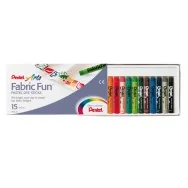 Pastelli per Tessuti Fabric Fun Pentel - PTS-15 (Assortiti Conf. 15)