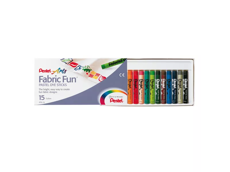 Pastelli per Tessuti Fabric Fun Pentel - PTS-15 (Assortiti Conf. 15)