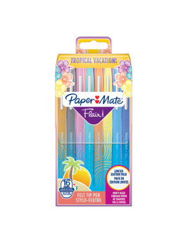 Penna con Punta Sintetica Flair Nylon Paper Mate - 1 mm - 2061396 (Assortiti Tropical Conf. 16)
