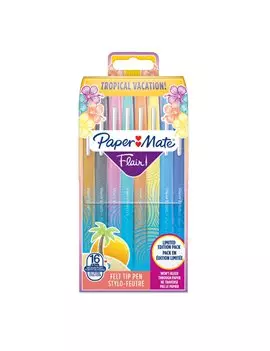 Penna con Punta Sintetica Flair Nylon Paper Mate - 1 mm - 2061396 (Assortiti Tropical Conf. 16)