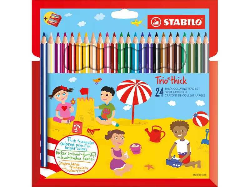 Matite Colorate Trio Thick Stabilo - 4,2 mm - 203/2-24 (Assortiti Conf. 24)