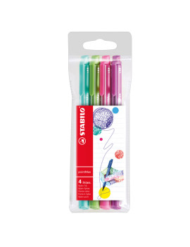 Fineliner PointMax Stabilo - 0,8 mm - 488/4-01 (Assortiti Conf. 4)