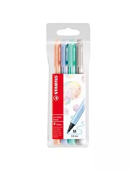 Fineliner PointMax Stabilo - 0,8 mm - 488/4-02 (Assortiti Conf. 4)