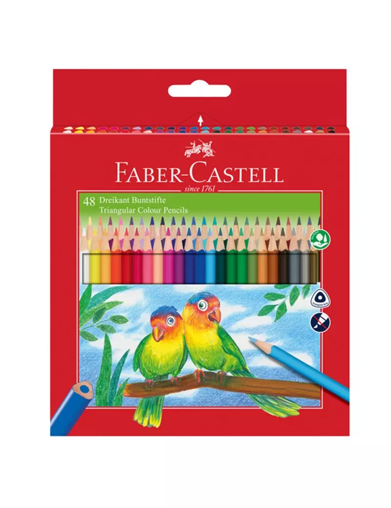 Matite Colorate Eco Faber Castell - 3 mm - 120548 (Assortiti Conf. 48)