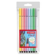 Pennarello Pen 68 Stabilo - 1 mm - 68/8-01 (Assortiti Pastello Conf. 8)
