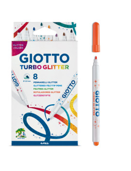 Pennarelli Turbo Glitter Giotto Fila - 2,8 mm - 425800 (Assortiti Conf. 8)