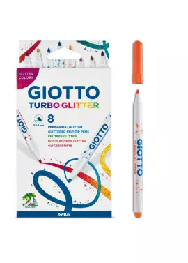 Pennarelli Turbo Glitter Giotto Fila - 2,8 mm - 425800 (Assortiti Conf. 8)