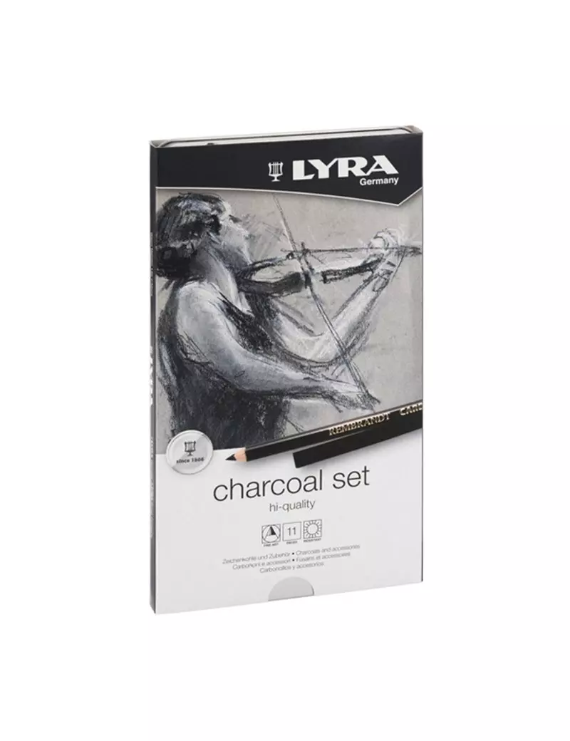 Matita Rembrandt Charcoal Set Lyra Fila - Carboncino Nero e Stick - L2051112 (Conf. 11)