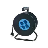 Prolunga con Avvolgicavo MKC - 25 m - 4 Prese Schuko/Bipasso 10A/16A - 492518044 (Nero)