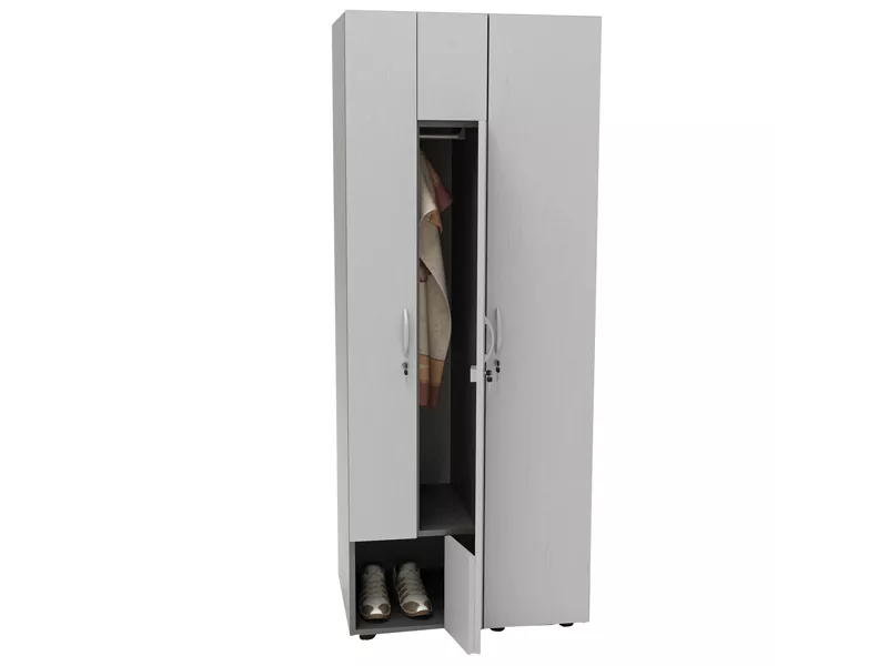 Guardaroba in Melaminico Artexport - 2 Ante - 40x52x185 cm - 2623_9 (Grigio)