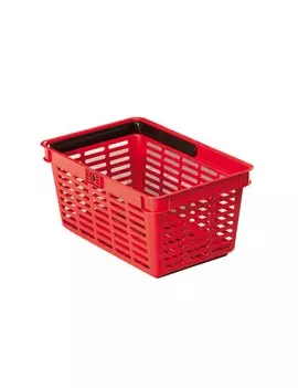 Shopping Basket Durable - 40x30x25 cm - 19 Litri - 1801565080 (Rosso)