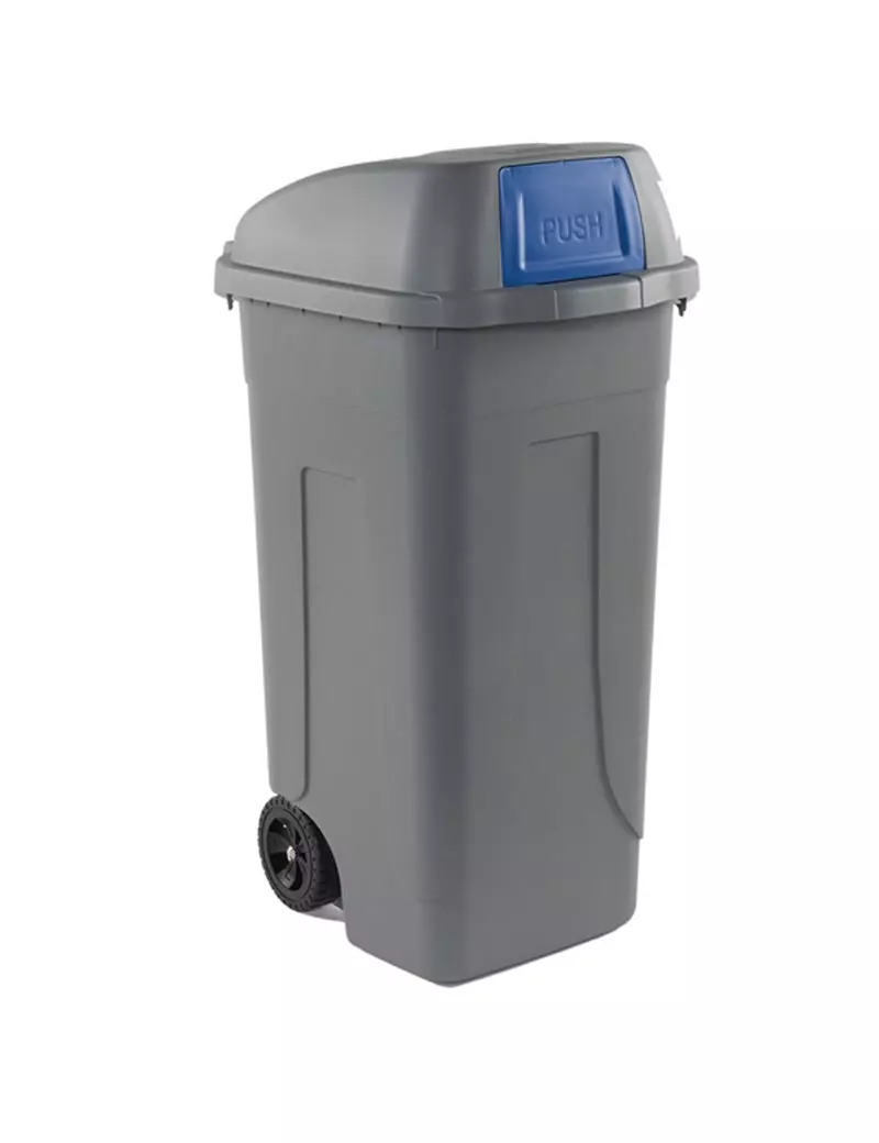 Bidone Carrellato Push Medial International - 49x54x95 cm - 100 Litri - Chiusura a Campana - 100P/GRC-BLB (Grigio e Blu) Bidone Carrellato Push Medial International - 49x54x95 cm - 100 Litri - Chiusura a Campana - 100P/GRC-BLB (Grigio e Blu)