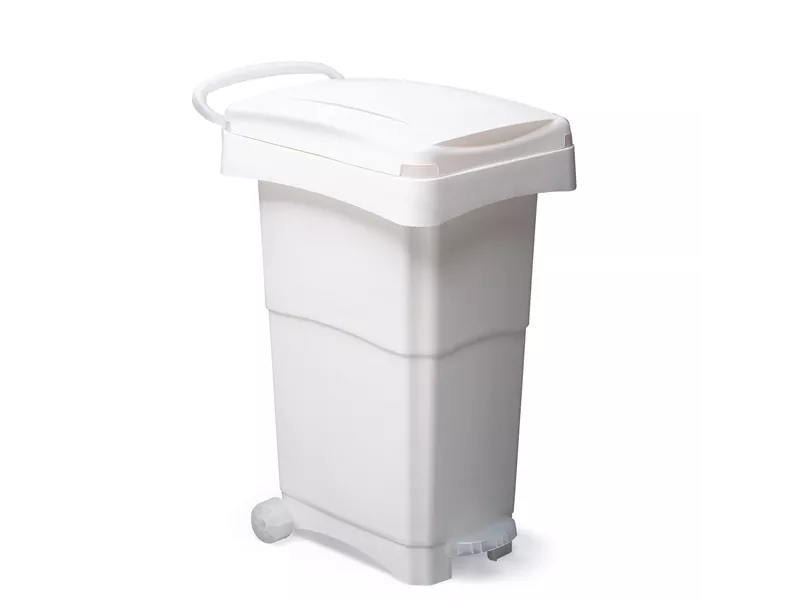 Bidone Carrellato a Pedale Mobil Plastic - 40x65x81 cm - 80 Litri - 151/BIL (Bianco)