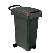 Bidone Carrellato a Pedale Mobil Plastic - 40x65x81 cm - 80 Litri - 151/GRN (Grigio)