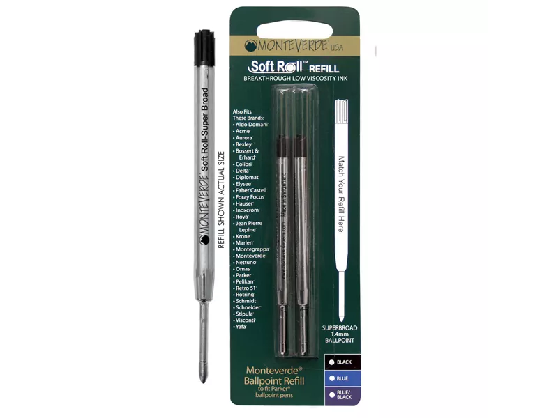 Refill in Plastica per Penna a Sfera Parker Pen Monteverde - Large - J221503 (Blu Conf. 2)