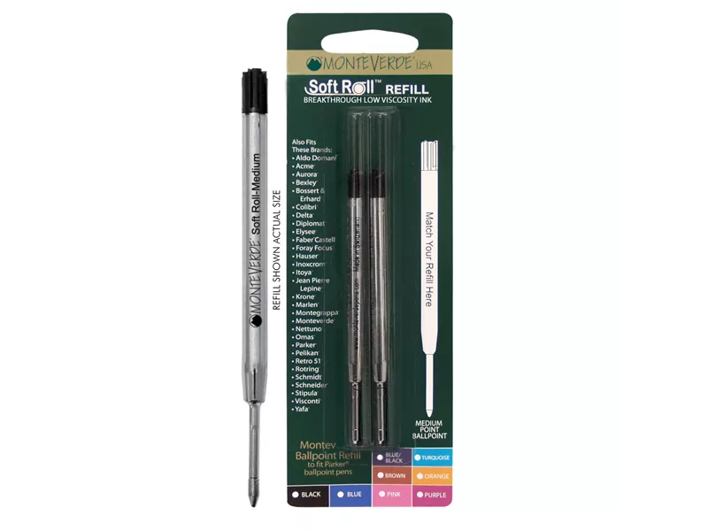 Refill in Plastica per Penna a Sfera Parker Pen Monteverde - Media - J221301 (Nero Conf. 2) Refill in Plastica per Penna a Sfera Parker Pen Monteverde - Media - J221301 (Nero Conf. 2)
