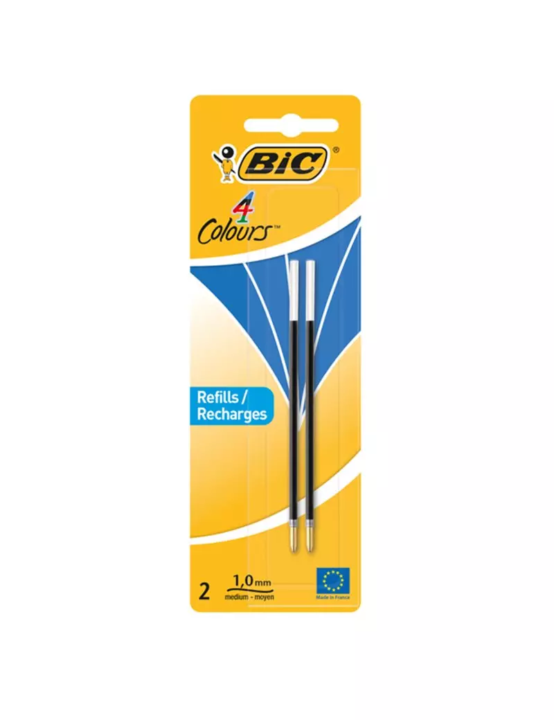 Refill per Penna Roller Bic - 1 mm - 931778 (Blu Conf. 2)