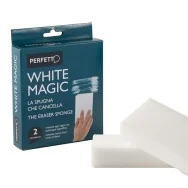 Spugna Cancella Macchie White Magic Perfetto - 12x2,5x0,6 cm - 0246E (Bianco Conf. 2)
