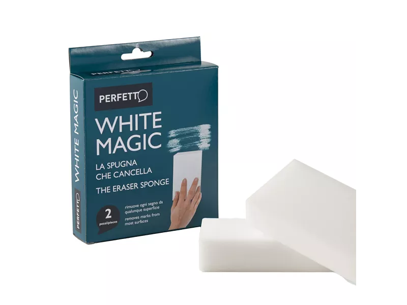 Spugna Cancella Macchie White Magic Perfetto - 12x2,5x0,6 cm - 0246E (Bianco Conf. 2) Spugna Cancella Macchie White Magic Perfetto - 12x2,5x0,6 cm - 0246E (Bianco Conf. 2)