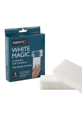 Spugna Cancella Macchie White Magic Perfetto - 12x2,5x0,6 cm - 0246E (Bianco Conf. 2)