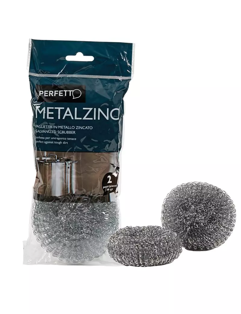 Spugna in Metallo Metalzinc Perfetto - 0280C (Argento Conf. 2) Spugna in Metallo Metalzinc Perfetto - 0280C (Argento Conf. 2)