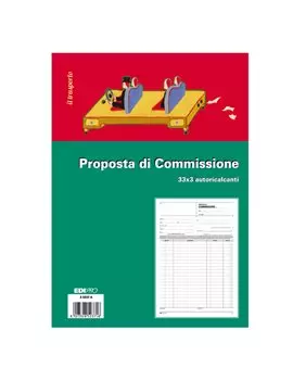 Blocco Copia Commissioni Edipro - 21x29,7 cm - 33/33/33 Fogli Autoricalcanti - E5237A