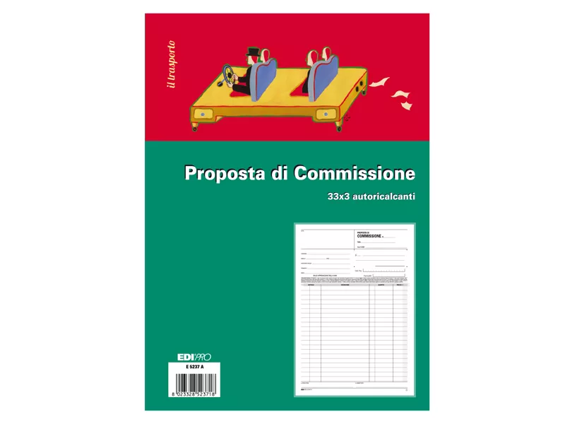 Blocco Copia Commissioni Edipro - 21x29,7 cm - 33/33/33 Fogli Autoricalcanti - E5237A Blocco Copia Commissioni Edipro - 21x29,7 cm - 33/33/33 Fogli Autoricalcanti - E5237A