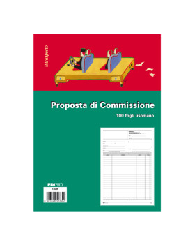Blocco Copia Commissioni Uso Mano Edipro - 21x29,7 cm - 100 Fogli - E5236