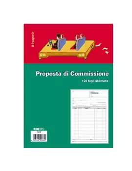 Blocco Copia Commissioni Uso Mano Edipro - 21x29,7 cm - 100 Fogli - E5236